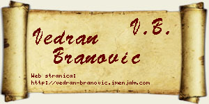 Vedran Branović vizit kartica